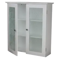 Connor 2 Door Wall Cabinet White - Elegant Home Fashions