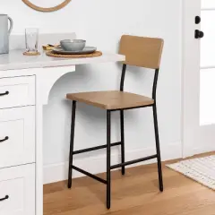 Wood & Steel Counter Stool -Natural/Black - Hearth & Hand&trade; with Magnolia