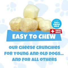 Swisscowers Cheese Crunchy Box for Small and Large Dogs - Made with 100% Swiss Milk, Lactose-free, Gluten-Free, No Preservatives, Bulk Packaging, 350g