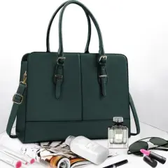 LaLaptop Bag for Women Leather Work Tote 15.6 Inch Laptop for Computer Messenger Bag