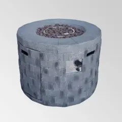 Dino Lightweight 31.75" Concrete Gas Fire Pit Gray - Christopher Knight Home