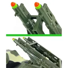 Big Daddy Military Missile Transport Army Truck Anti Aircraft Twin Missile Jungle Camouflage Toy Truck,
