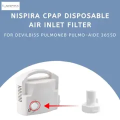 Nispira CPAP Disposable Air Inlet Filter Replacement Compatible with Devilbiss Pulmoneb Pulmo-Aide 3655D, 12 Units