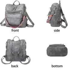 Women's large capacity backpack, suitable for commuting to work and traveling, Grey