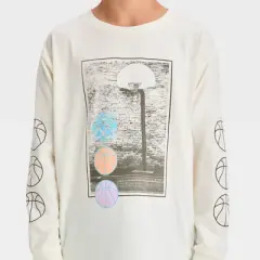 Boys' Basketball Long Sleeve Graphic T-Shirt - art class&trade; Blue