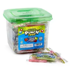 Sour Punch Twists 4 Flavor Tub - 41.44oz/210ct