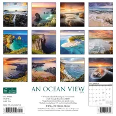 Willow Creek Press 2024 Wall Calendar 12"x12" Ocean View