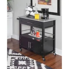 Cameron Kitchen Cart with Granite Top - Linon