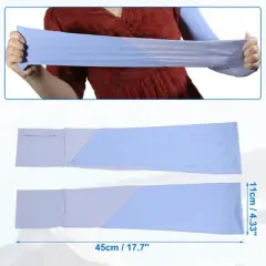 Unique Bargains Pair Cooling Arm Sleeves for Women Sports Arm Sleeve Sun Protection Blue Purple