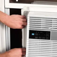 HomePointe 10,000 BTU Single Phase Window Air Conditioner Unit with 1-Touch Remote Control, LED Display Digital Panel & Installation Kit, White