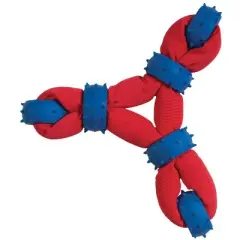 Chomper Gladiator Blue/Red Nylon/Rubber Tuff Nylon Triangle Tug Dog Toy Large