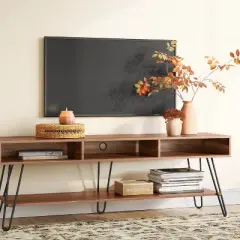 Hairpin TV Stand for TVs up to 70" Brown - Threshold&trade;