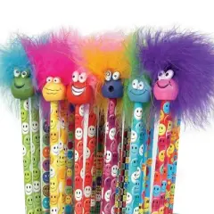 Smiley Tip Topz Pencils (6 Pack) - Smiling Character Toppers, #2 HB Lead