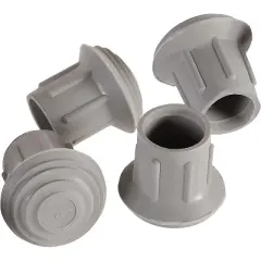 DMI Walker and Cane Replacement Tips for Stability, 1 Inch, Gray, 4 Count