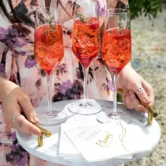 50ct Cotier Brand Convokins Wedding Conversation Starter Cocktail Napkins - Gold Foil Print