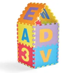 Kidoozie ABC & 123 Puzzle Playmat, Foam Playmat with Storage Bag for Toddler or Preschooler, Ages 12m+