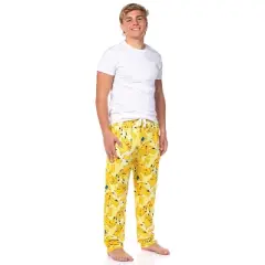 Pok&eacute;mon Men's Pikachu Allover Character Subtle Tie Dye Adult Pajama Pants