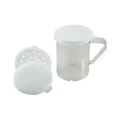 Winco Dredge Set with 3 Clear Snap-On Lids, 10 oz