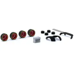 "Rotiform HUR" Wheels and Parts Designed for RWB Models for 1/64 Model Cars by Tarmac Works