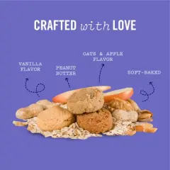 Three Dog Bakery Assorted "Mutt" Trio Chewy with Peanut Butter, Carob and Vanilla Flavor Dog Treats - 26oz