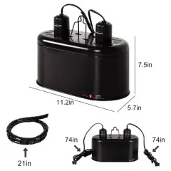 REPTIZOO Reptile Dual Lamp Fixture Heat Lamp Bulb Combo Pack Includes 100W UVA Daylight Heating Lamp and 100W Infrared Heat Emitter Infrared Basking