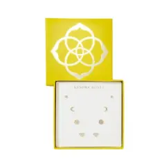 Kendra Scott Wrenly 14K Gold Over Brass Stud Earring Set 4pc - Gold