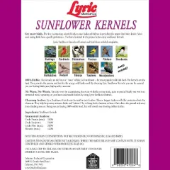 Lyric Sunflower Kernels Wild Bird Seed for Outside Feeders, No Waste Bird Food, Attracts Finches and More, 25 lb Bag