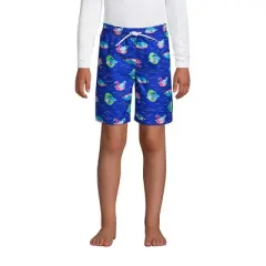 Lands' End Boys Slim Printed Volley Swim Trunks