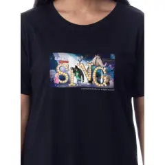 Sing (Franchise) Womens' Movie Film Character Nightgown Sleep Pajama Shirt Black