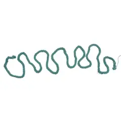 Kurt S. Adler Warm White LED Teal Cotton Rope Fairy Lights and Timer 9.8 feet