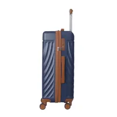 MAYEERTY 3-Piece ABS Luggage Set Suitcases with Multi-Position Handle, Silent Spinner Wheels, and TSA Lock - 20''24''28'', Navy Blue