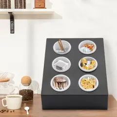 YIYIBYUS 6-Compartment Restaurant Utensil Holder, Utensil Organizer