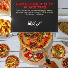 Deco Chef Electric Pizza Oven with 12" 2-in-1 Pizza Stone & Grill, 13" Double Wall Oven