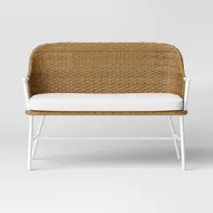 Lenwood Steel Outdoor Patio Garden Bench Brown - Threshold&trade; designed with Studio McGee