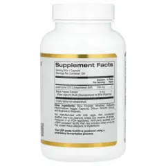 California Gold Nutrition CoQ10 with Bioperine&reg; and Black Pepper Extract, Enhanced Biovailability, 200 mg, 120 Veggie Capsules