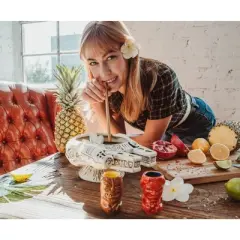 Beeline Creative Geeki Tikis Star Wars Millennium Falcon Punch Bowl Set With Mini Muglets