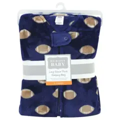 Hudson Baby Infant Boy Plush Long-Sleeve Sleeping Bag, Sack, Blanket, Football