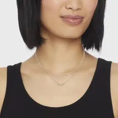 Stone Multi-Strand Necklace - A New Day&trade; Silver