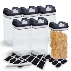 Cheer Collection Set of 6 42oz Airtight Food Storage Containers