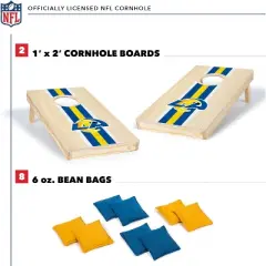NFL Los Angeles Rams 1'x2' Wood Cornhole Set