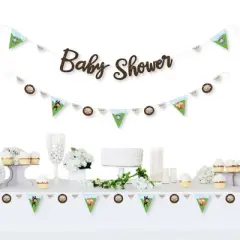 Big Dot of Happiness Woodland Creatures - Baby Shower Letter Banner Decoration - 36 Banner Cutouts and Baby Shower Banner Letters