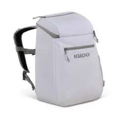 Igloo Marine 20" 9qt Backpack Cooler - White: Odor-Resistant, Outside Storage Pocket