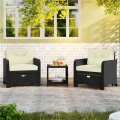 Yaheetech 5-Piece Patio Furniture Set with Cushions & Pillows for Backyard, Porch, Garden