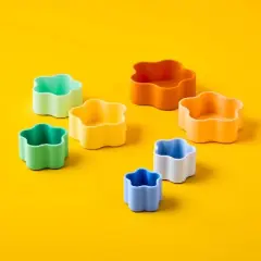 Silicone Cup Stacker - 7pc - Gigglescape&trade;: Baby Stacking Toys, Creativity & Fine Motor Skills, 6 Months+