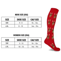 Copper Zone Christmas Fun Knee High Compression Socks Great Stocking Stuffer - 3 Pair Pack
