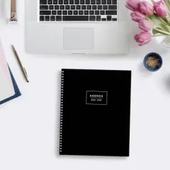 Blue Sky 8.5"x11" 2025-2026 Weekly/Monthly Wirebound Planner Solid Black