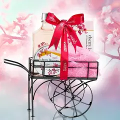 Freida & Joe  Cherry Blossom Fragrance Bath & Body Collection in Wheelbarrow Caddie Gift Set