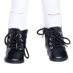 I'M A GIRLY Black Rock Rebel Boots - Fits I'M A GIRLY 18" Fashion Doll