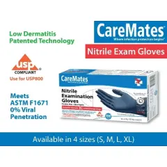 CareMates Nitrile Examination Gloves Powder Free XL, 100 Ct