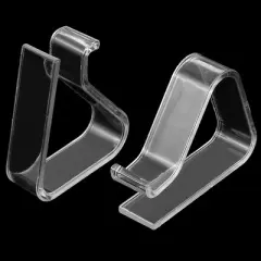 Unique Bargains Plastic Tablecloth Clips Clamps Clear 2" x 1.6" x 0.5" 8 Pcs